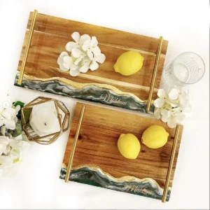 Resin and Wood Trays