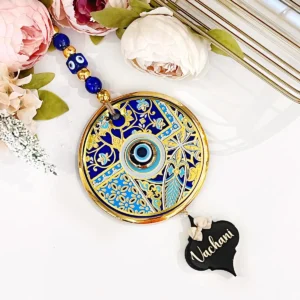 Mosaic patterned round wall hanging