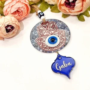 Om Blue and Red Wall Hanging