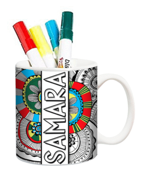 Flower Pond Doodle Mug