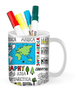 Around the World Doodle Mug