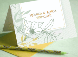 Green Border with Florals