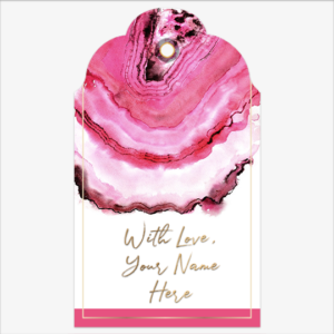 Agate Aesthetics Gift Tags - Pink