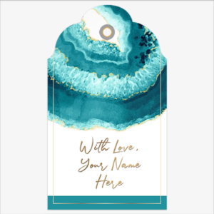Agate Allure Gift Tags - Turquoise