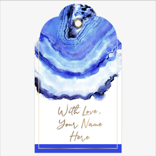 Agate Aesthetics Gift Tags - Blue