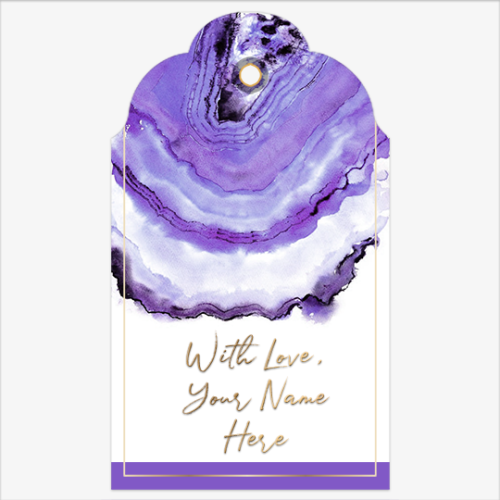 Agate Aesthetics Gift Tags - Purple