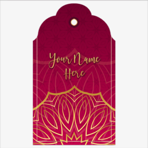Crimson Mandala Gift Tags
