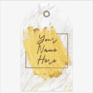Golden Brush Gift Tags