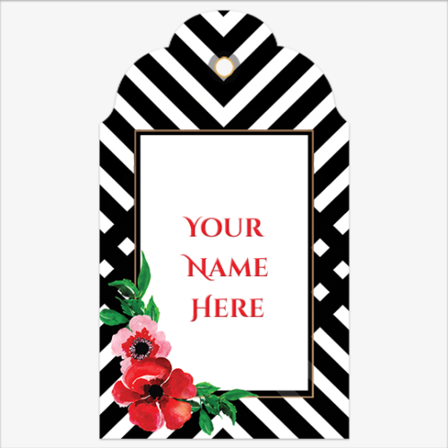 Ebony Blossoms Gift Tags