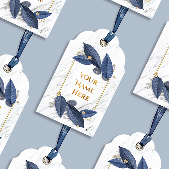 Azure Blooms Gift Tags - Image 2