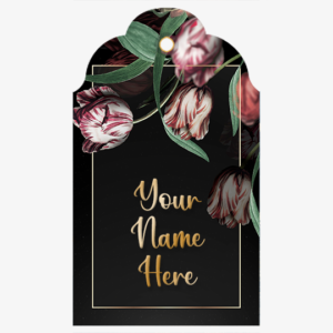 Midnight Flowers Gift Tags